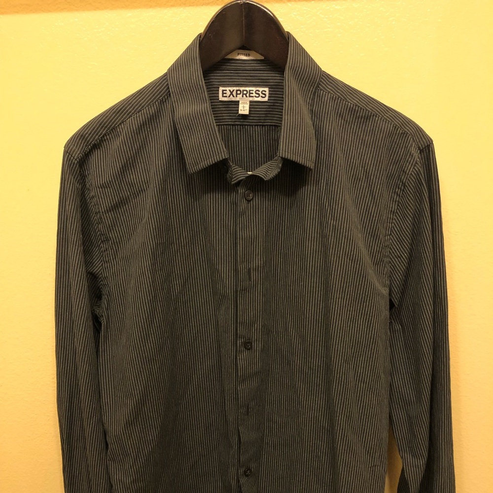 Men’s Large Express Button Down Dress Shirt